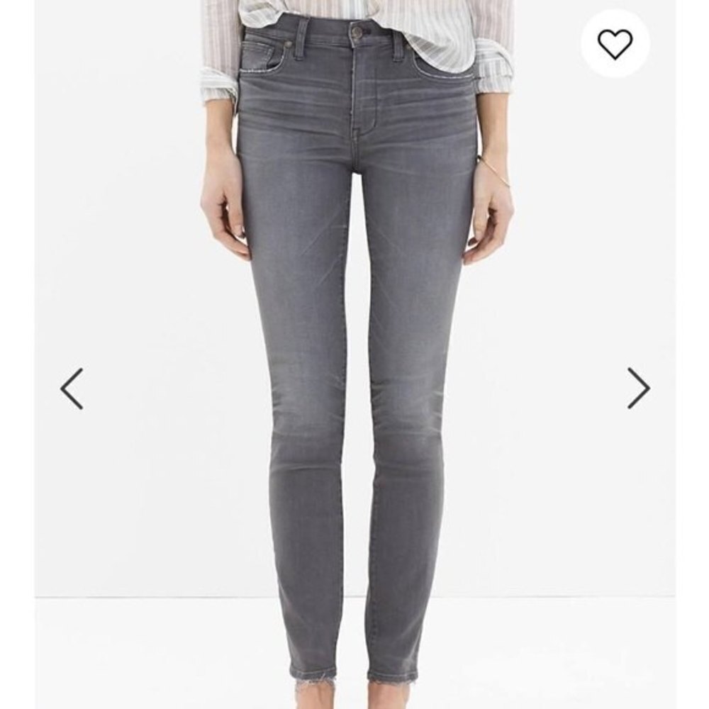 Madewell High Riser Skinny Jeans Light Grey Denim Causal Coastal Womens …